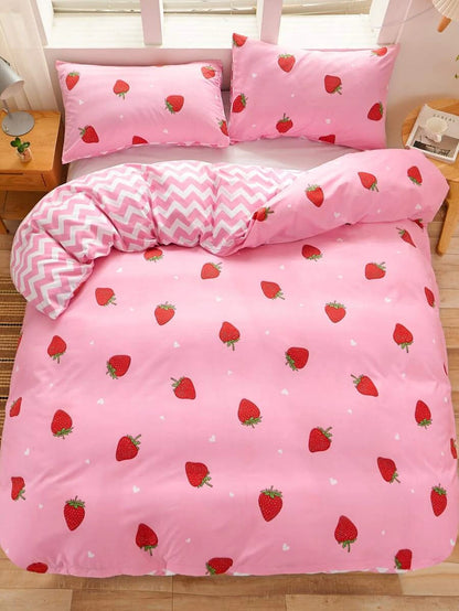 Strawberry Milkshake Duvet Cover Set